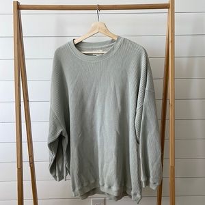 mint waffle crewneck
